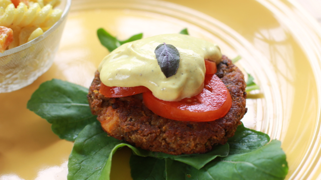 Grilled Lentil Veggie Burger Patties