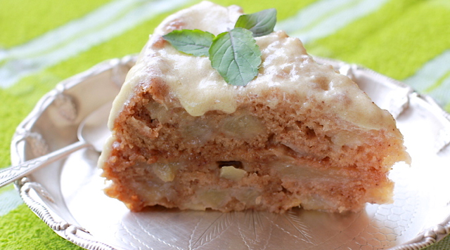 Moist Apple Cake with Honey-Cinnamon Frosting