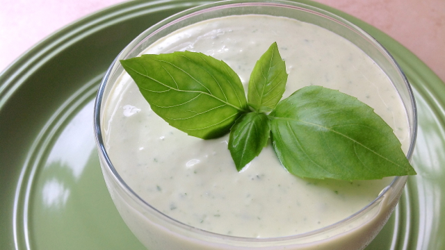 Sweet Yogurt Basil Salad Dressing